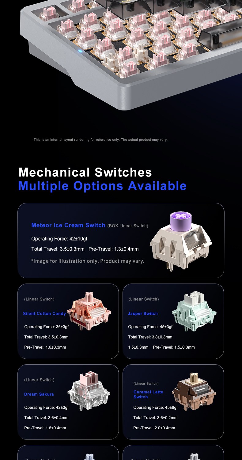 Các lựa chọn switch linear của AULA NOVA75