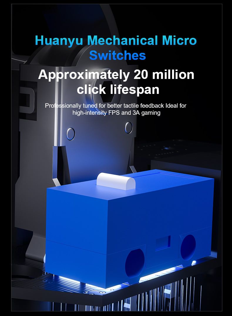 Switch cơ Huanyu, độ bền khoảng 20 triệu lần nhấn