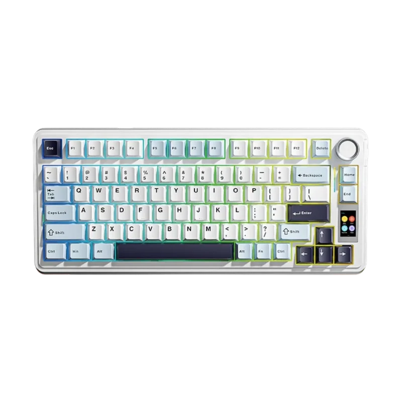 Bàn phím cơ AULA S75 Pro phối màu Glacier Blue
